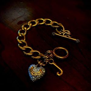 Juicy Couture Heart Puff Rhinestone Letter “J” Toggle.